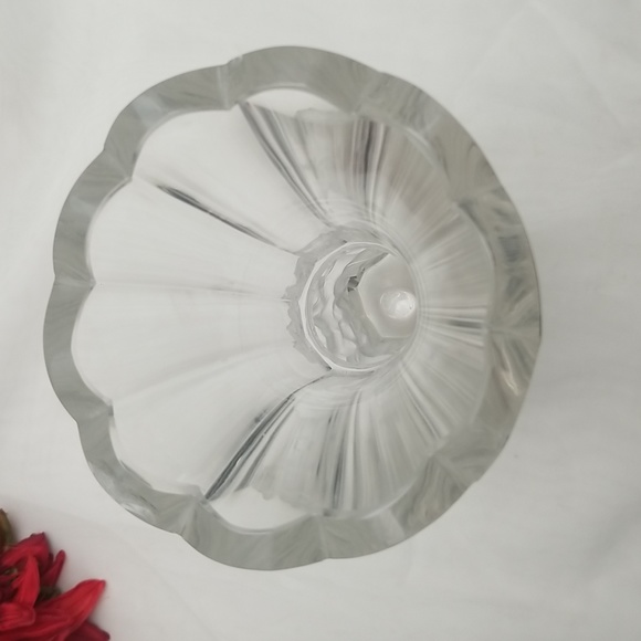 Bohemian Czech Schevogt Ingrid Roses Crystal Vase - Picture 2 of 16